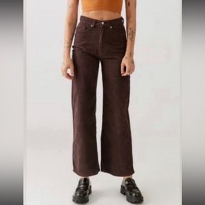 Urban Outfitters BDG High & Wide High Waisted Wide Led Corduroy Pants NWT